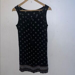 Elegant Black Patterned Dress